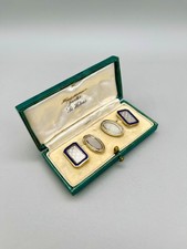VINTAGE SILVER GILT CUFF LINKS, TOYE, KENNING & SPENCER, BIRMINGHAM, 1996