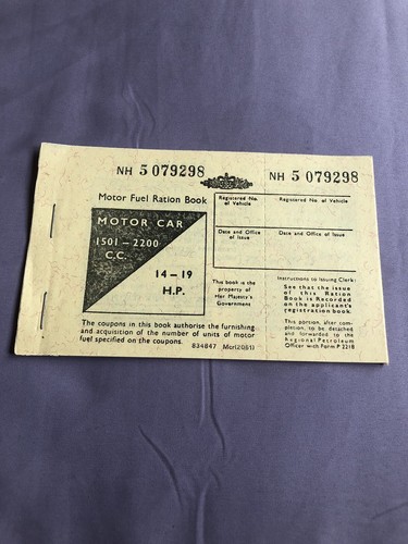 Motor fuel ration - fuel,