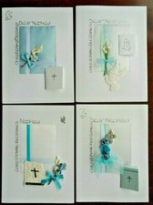 Christening cards for a Dear Nephew 20 cm x 15 cm luxury hand made cards