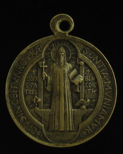 Vintage saint benedict medal - saint,
