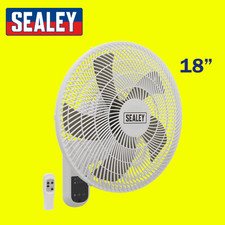 SEALEY 18" Wall Mounted 3-Speed Oscillating Cool Fan With Remote Control SWF18WR