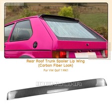 Carbon Fiber Look Rear Roof Spoiler Splitter Wing Kit For Volkswagen Golf1 MK1