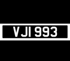Cherished Number plate VJ vicky Victoria Vijay  Veejay  private 1993 93 dateless