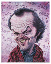 Jack Nicholson as Jack Torrance in The Shining - 39cm x 32cm signed art print