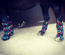 Set Of 4 Fleece Leg Wraps / Stable Boots / Stable Wraps / Miniature to Full Size