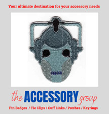 New Cyberman Doctor Who Dr Who head TV Series programme embroidered fabric