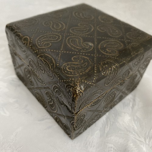 Vintage wooden metal covered - metal,