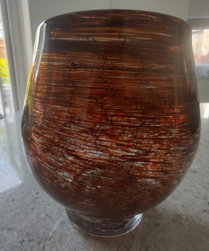 Vintage studio art glass vase - vintage,