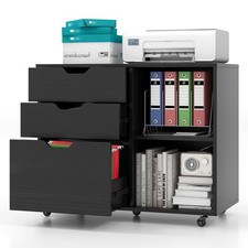 Mobile File Cabinet w/3