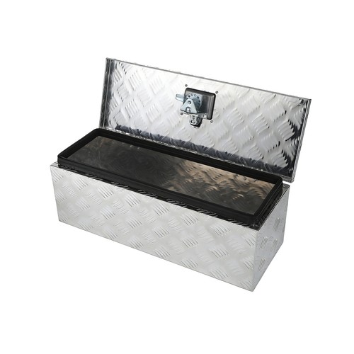Heavy duty aluminium toolbox - aluminium,