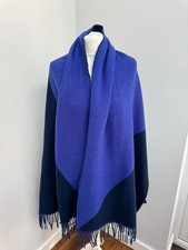 Blue Navy Shawl Scarf Large