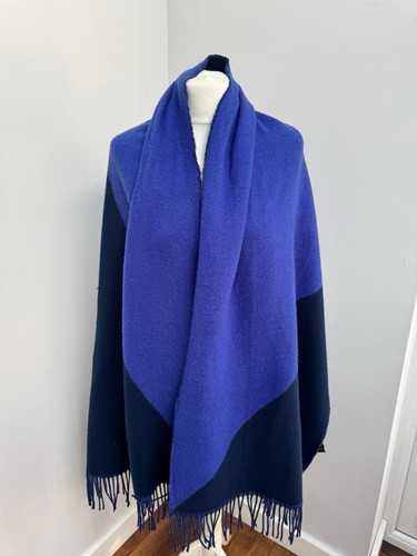 Blue navy shawl scarf - shawl, large
