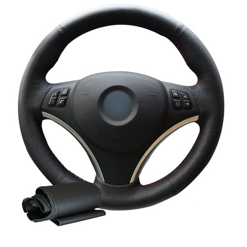 Leather steering wheel cover - leather,