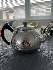 VINTAGE 1950’s SWAN BRAND THE CARLTON 6 CUPS TEAPOT silver colour ornate
