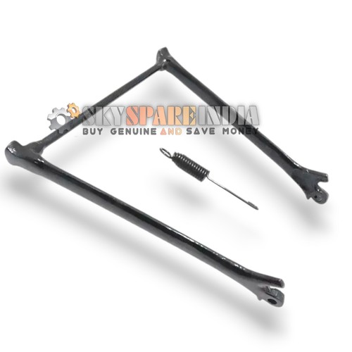 Rear stand with spring black - rear,