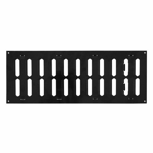 Black metal air vent grille - metal,