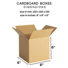 Postal Cardboard Box 6" x 6" x