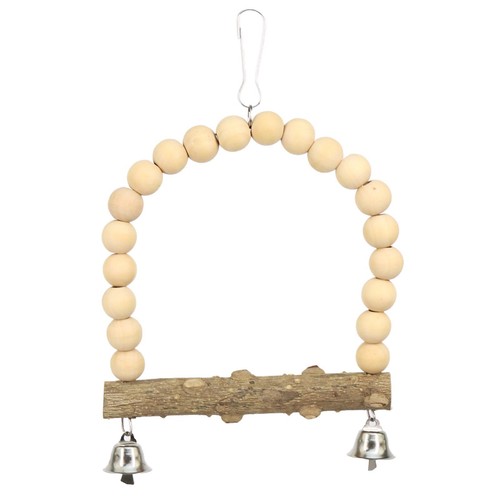 Parrot swing decor with wooden - swing,