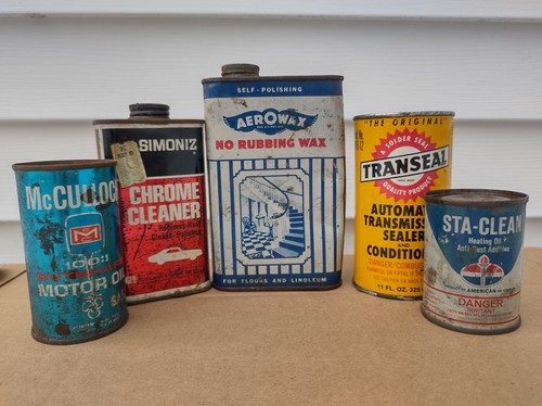 Vintage oil can lot - vintage,