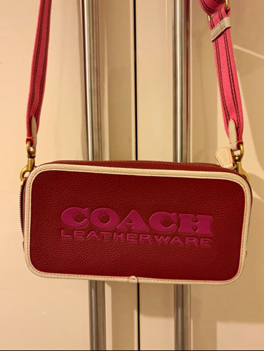 Coach small pebbled - pebbled, leather