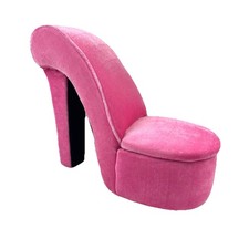 Pink Velvet High Heel Shoe