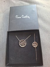Pierre Cardin Tree Of Life Silver Coloured Necklace And Bracelet  Set