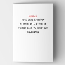 Funny Birthday Card Rude