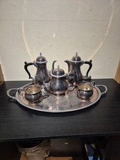Barker Ellis Serving Set 5 Peice Plus Tray (Tray Engraved) As Pictured