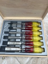 Marples Chisels Vintage Boxed Set of 6 Chisels Hand Forged Sheffield England