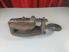 Antique Pulley Wood And Iron