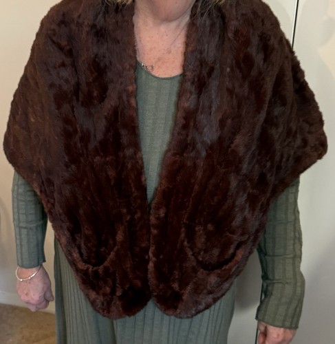 Mink stole dark choc - dark,