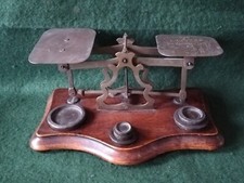 Edwardian Era Postal Letter Scales With Weights.