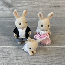 Sylvanian Families Royal Wedding Rabbit Figures Page Boy Bridesmaid And Baby
