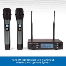 Kam KWM1940 Dual UHF Radio Microphone System Wireless Handheld 863-865.00MHz