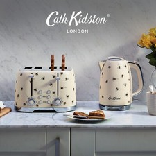 Cath Kidston Kettle & Toaster Set 1.7L Electric Jug Kettle and 4 Slice Toaster