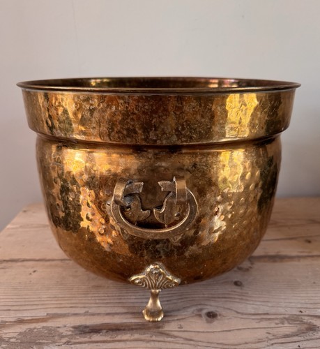 Vintage brass jardiniere - vintage,