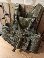 Airsoft Plate Carrier with Six M4 Mag Pouches Multicam
