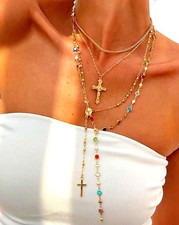 Hanary Gothic Layered Pendant Choker Jewelery necklace Everyday women sexy gift