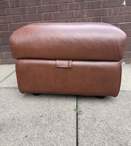 Dark tan brown footstool - brown,