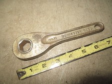 Vintage Lowell Wrench Co. No. 11 short 3/4'' unusual hex drive ratchet
