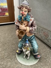 VINTAGE LEONARDO COLLECTION "CIRCUS COMES TO TOWN" ClOWN FIGURINE  1997 LARGE