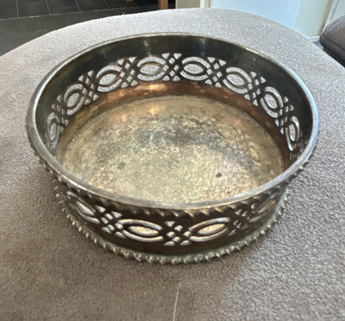 Silver plated pierced gallery - pierced,