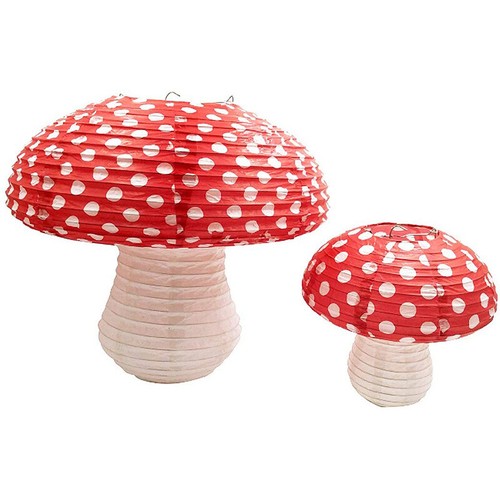 New mushroom paper lanterns - new,
