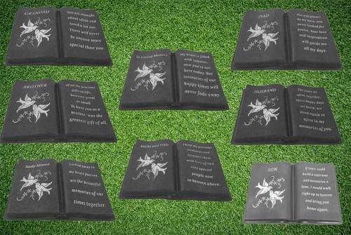 Slate grey memorial dove book - memorial,