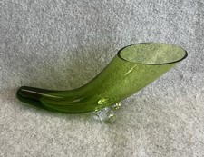Vintage 1970s Green Glass