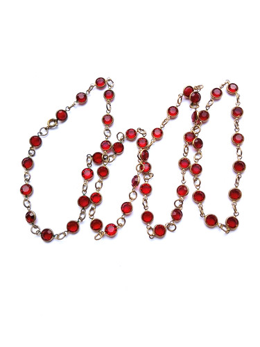 Vintage red crystal bezel - vintage, set