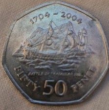 50p coin  2004 Gibraltar