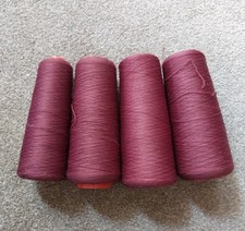 4×Seam Covering Thread Cones Maroon/burgundy For Overlocker