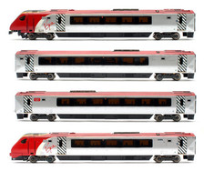 BACHMANN 'OO' GAUGE 32-601 VIRGIN VOYAGER CLASS 220 4 CAR SET *WEATHERED*