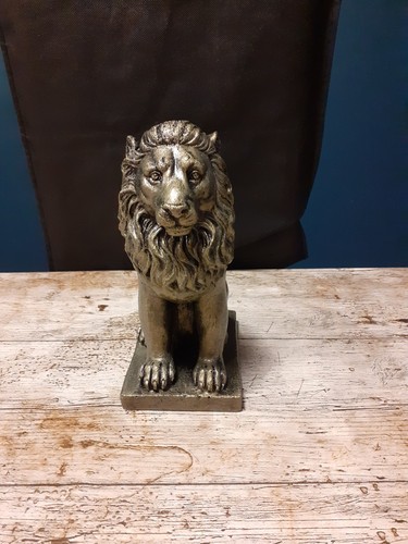 Stone garden lion ornament - stone,